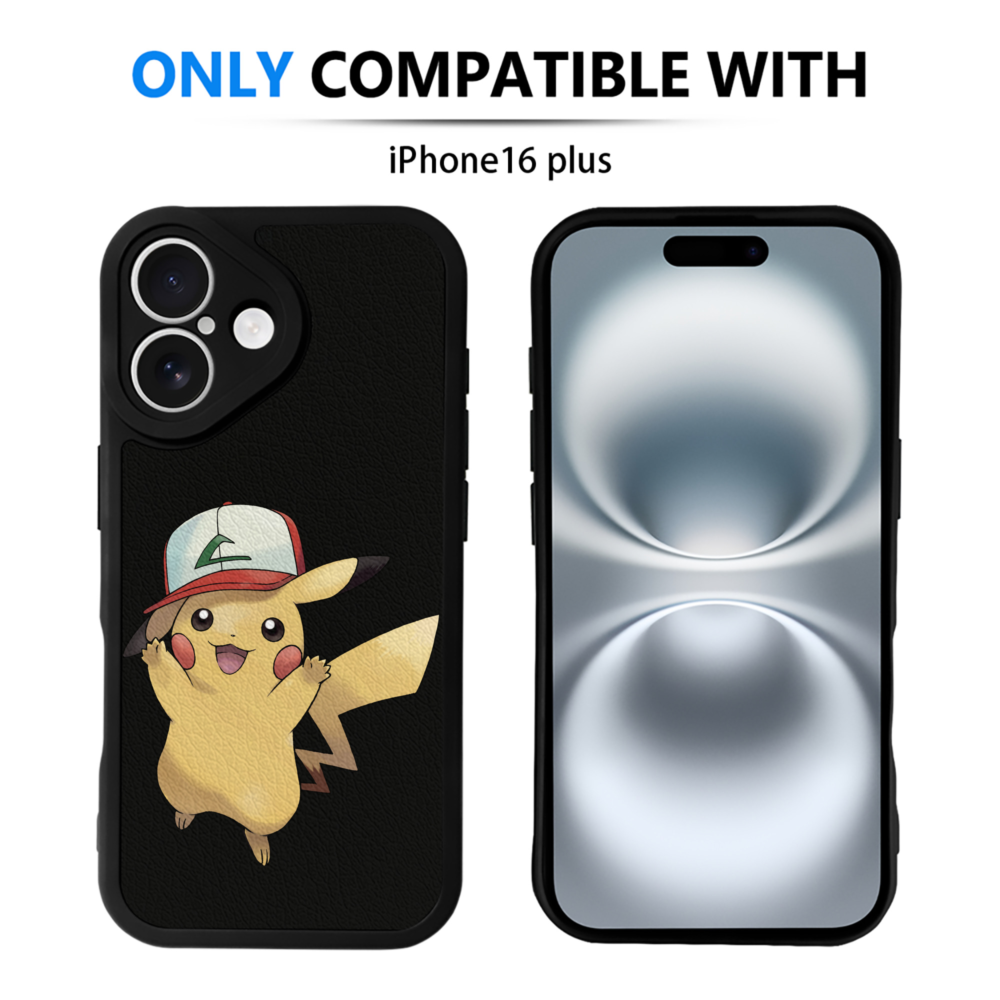 （画像用） ポケットモンスター Pokémon 【iPhone 16シリーズ対応】シリコンスマホケース（レザー調） 材質：シリコン